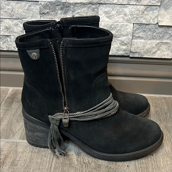 Bos & Co Black suede Ankle Boots  with double zipper closure, EUR 41 - Picture 2 of 12